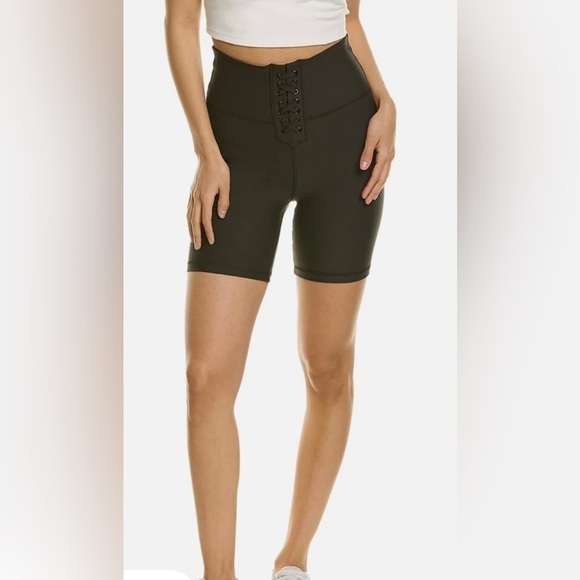 Weworewhat x Revolve Solid Lace-Up Biker Short Athletic Wear Black Size XS NWT - Picture 1 of 16
